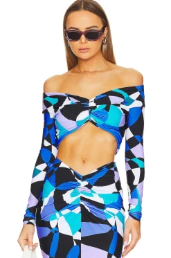Women The New Arrivals by Ilkyaz Ozel Matching Sets>Wide Neck Top