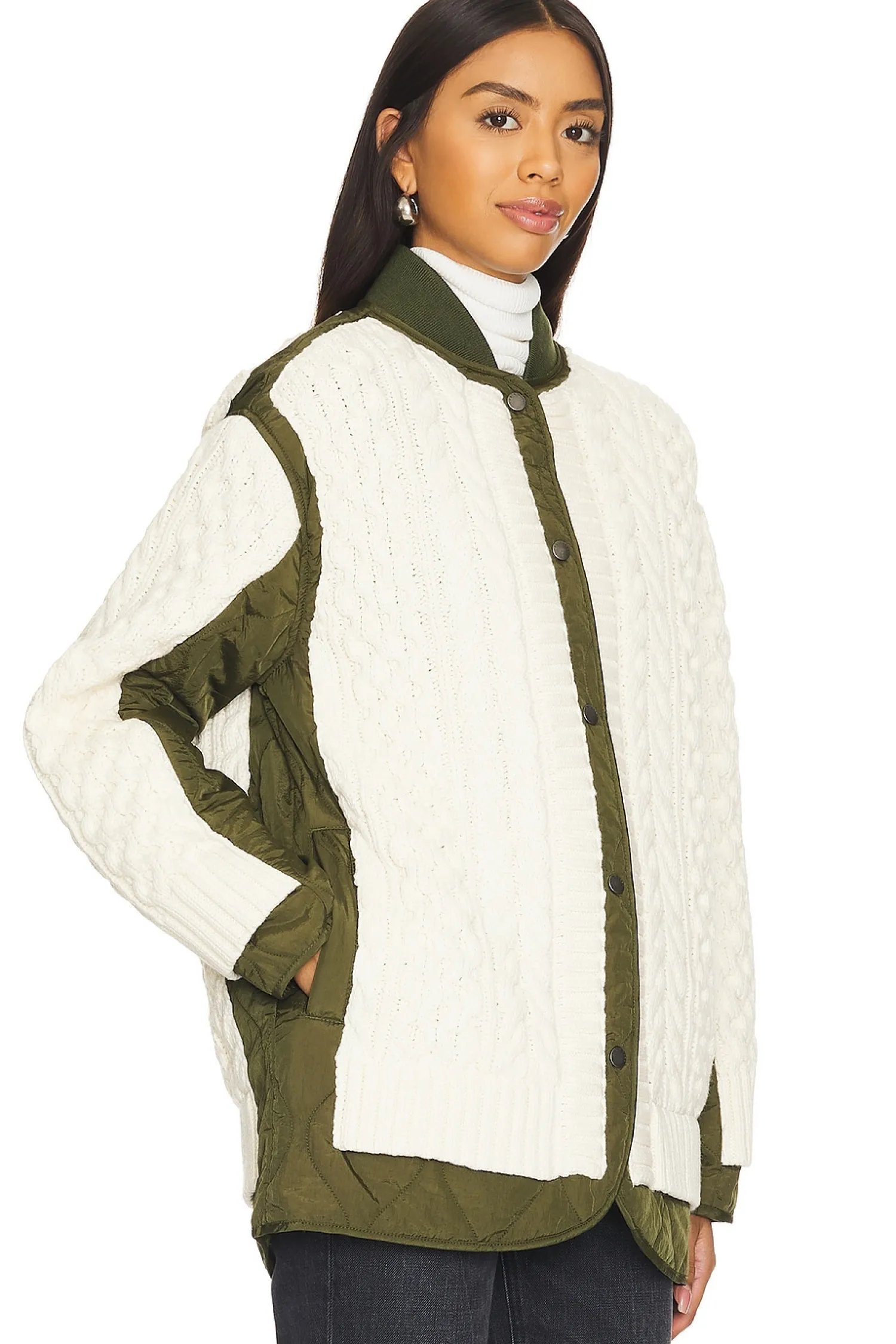 Women Rag & Bone Jackets & Coats>Winnie Mixed Media Jacket