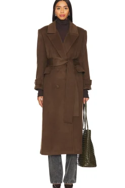 Women AEXAE Jackets & Coats>Wool Structured Belted Coat