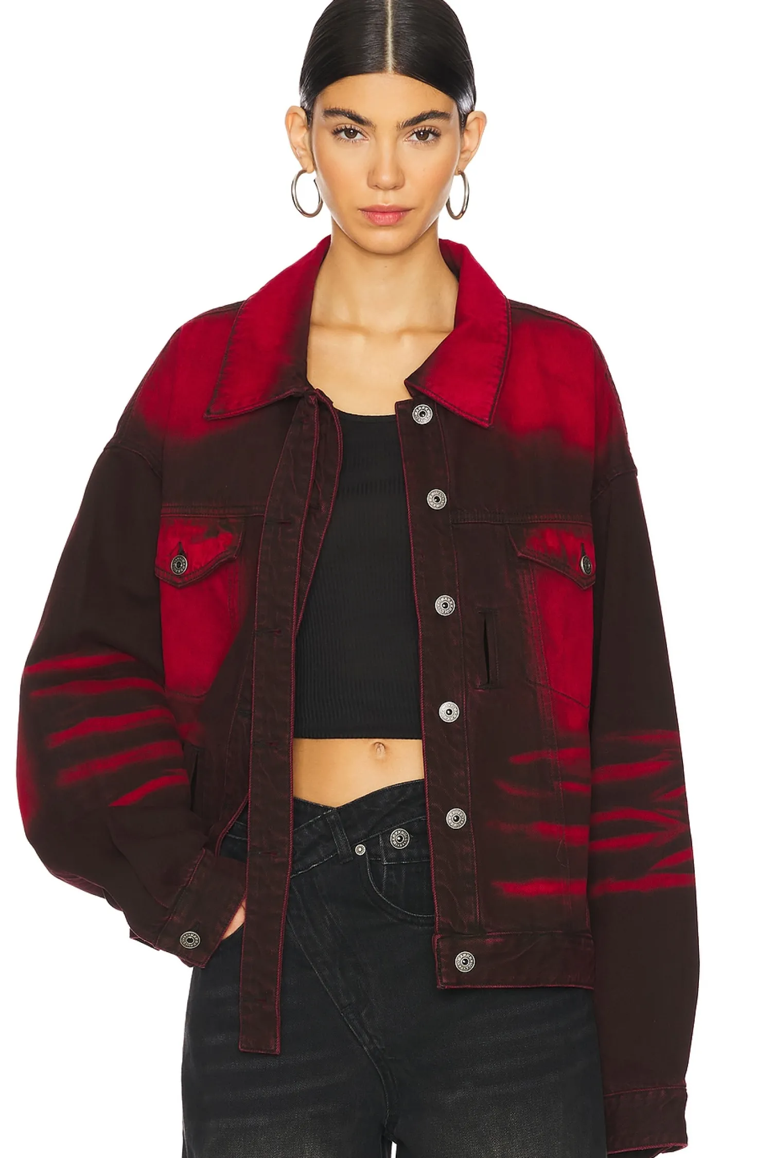 Women MARRKNULL Jackets & Coats>Wrapped Denim Jacket