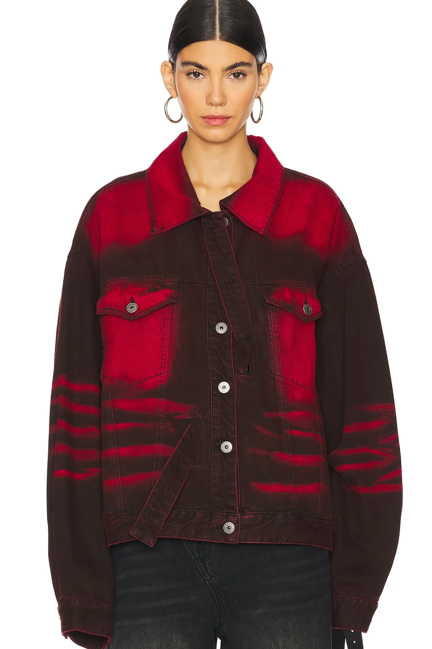 Women MARRKNULL Jackets & Coats>Wrapped Denim Jacket