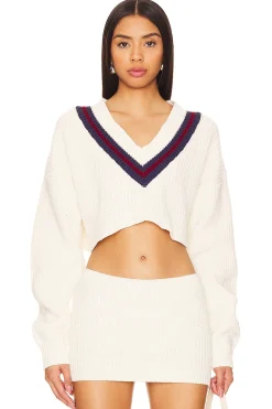 Women Champion Matching Sets>X DANIELLE GUIZIO Crop Rib Knit Pullover Sweater