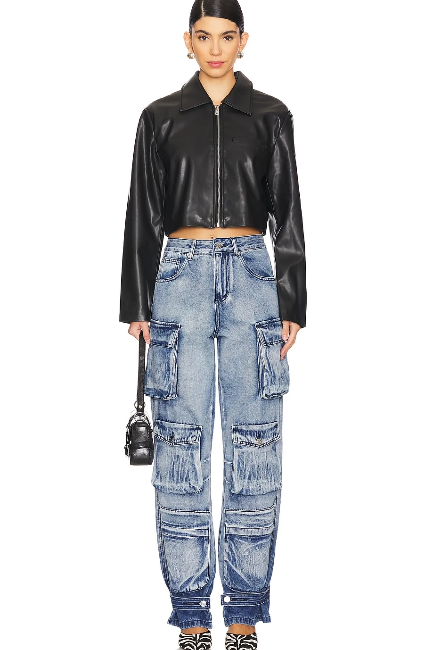 Women superdown Jackets & Coats>x Emily Gemma Gabriella Faux Leather Jacket