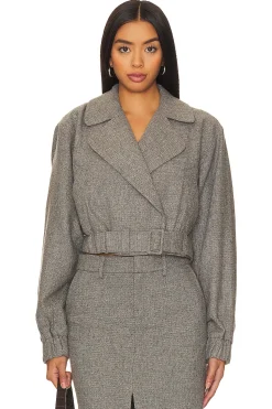 Women L'Academie Jackets & Coats>x Marianna Kit Tweed Moto