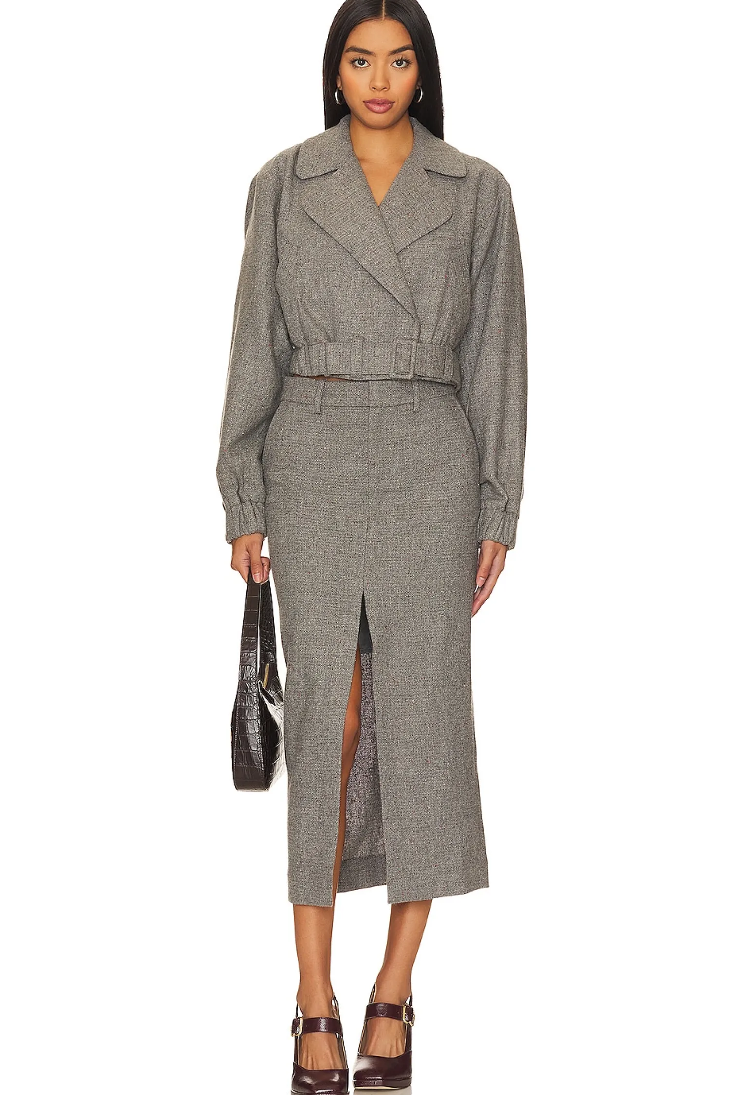 Women L'Academie Jackets & Coats>x Marianna Kit Tweed Moto