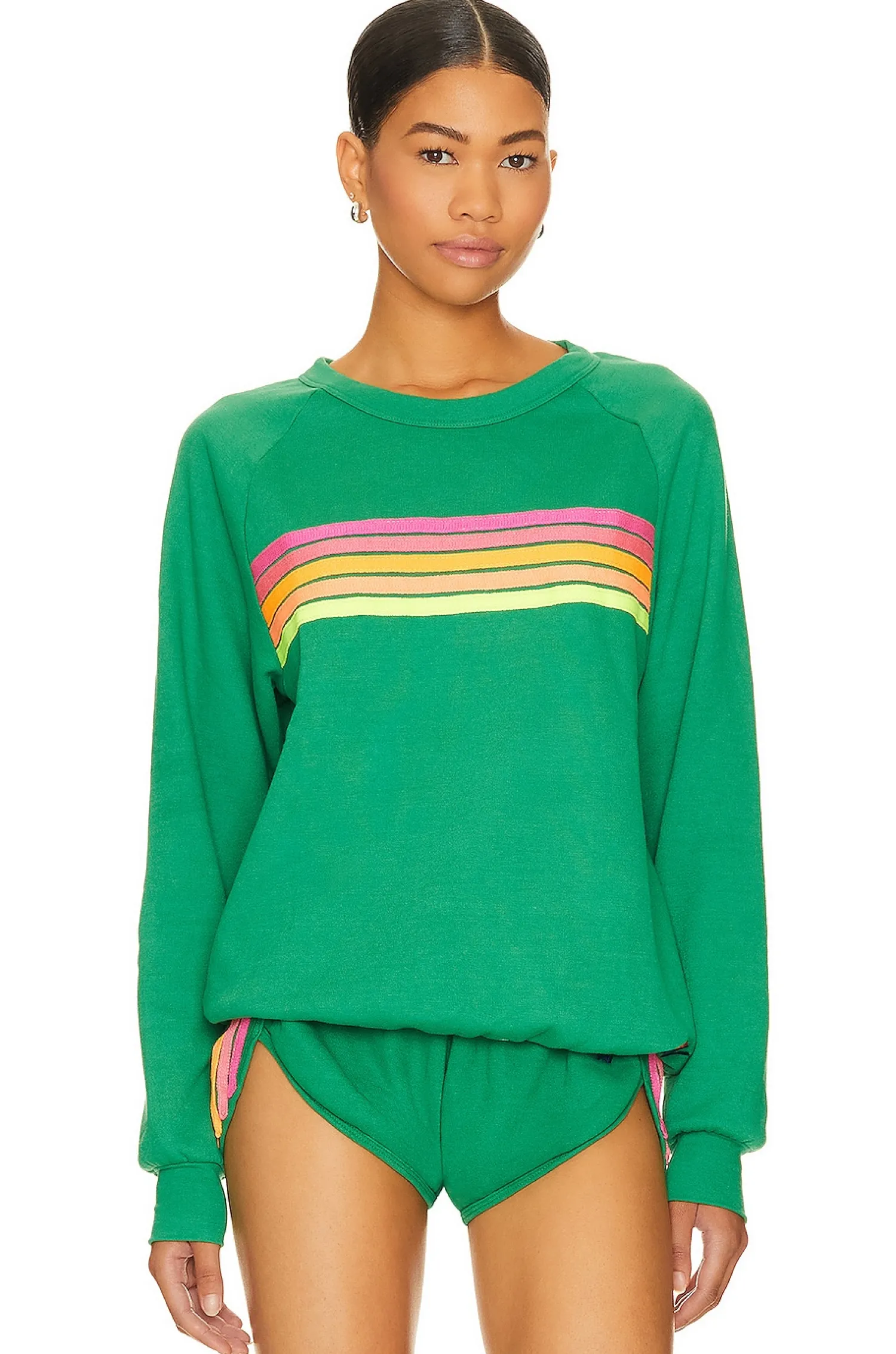 Women Aviator Nation Loungewear>X REVOLVE 5 Stripe Crew Sweatshirt