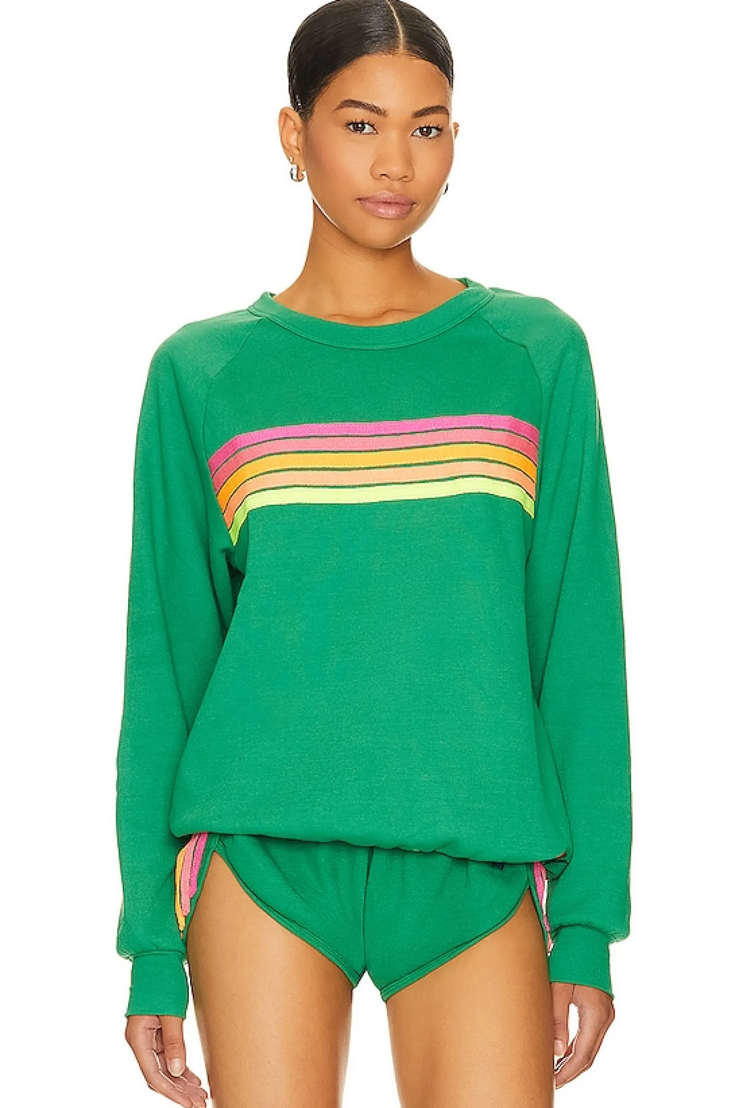 Women Aviator Nation Loungewear>X REVOLVE 5 Stripe Crew Sweatshirt
