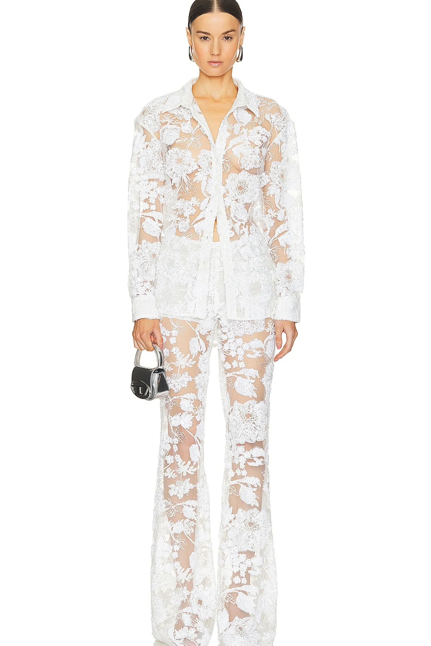 Women AKNVAS Matching Sets>x REVOLVE Cara Embroidered Button Down Blouse