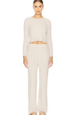 Women Barefoot Dreams Jumpsuits>x REVOLVE CozyChic Lite Cable Pullover & Pant Set