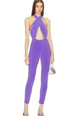 Women Norma Kamali Jumpsuits>x REVOLVE Cross Halter Jumpsuit