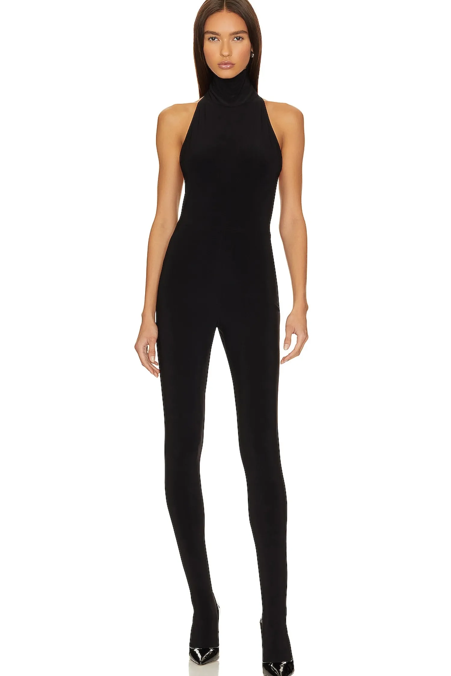 Women Norma Kamali Jumpsuits>X Revolve Halter Turtle Catsuit With Footsie