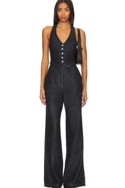 Women Amanda Uprichard Jumpsuits>X Revolve Isadore Denim Jumpsuit