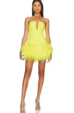 Women David Koma Dresses>x REVOLVE Neon Feathers Mini Dress