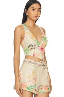 Women HEMANT AND NANDITA Jackets & Coats>X Revolve Pahi Linen Vest