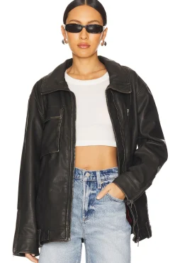 Women Free People Jackets & Coats>x We The Free Buckle Up Faux Leather Jacket