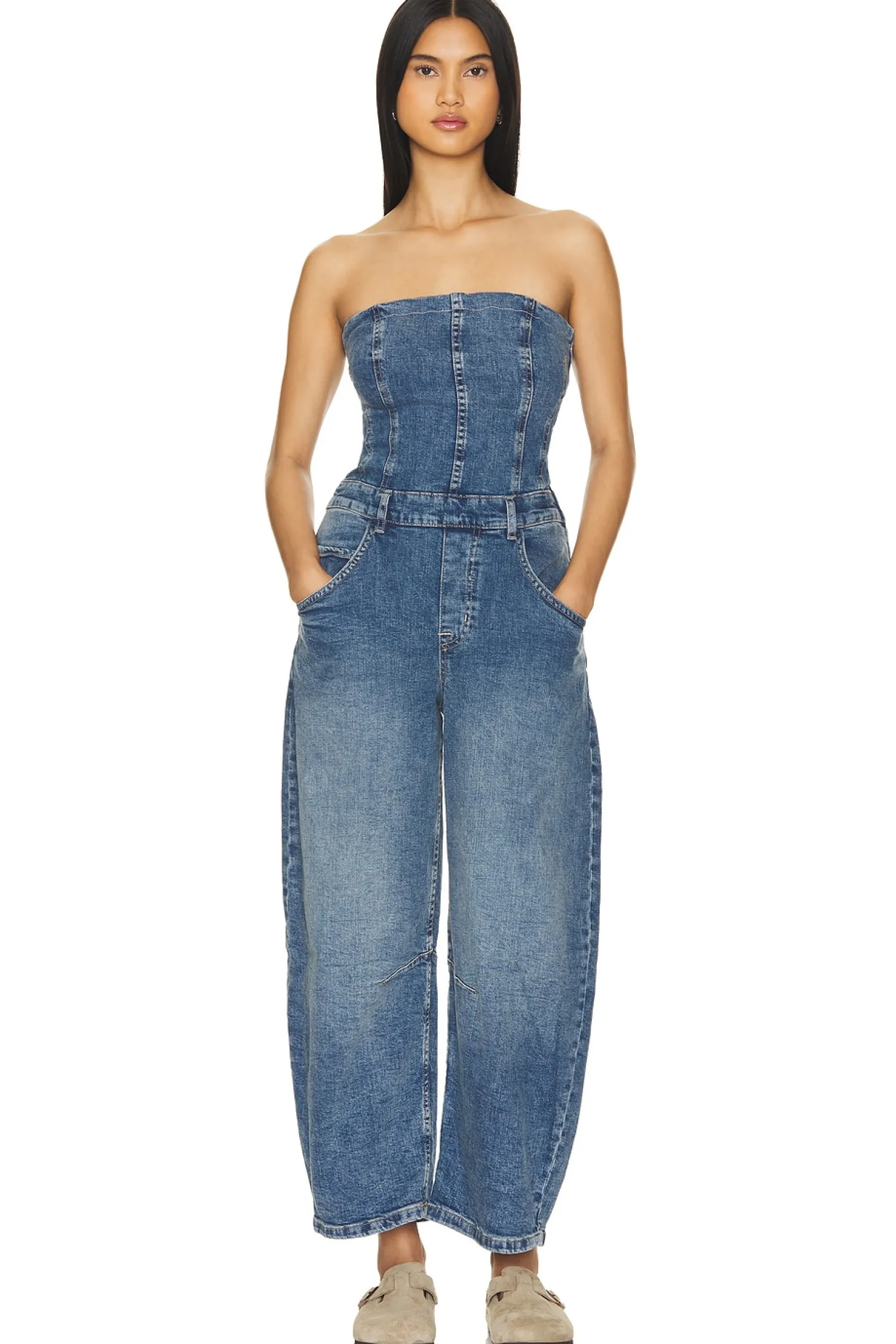 Women Free People Jumpsuits>x We The Free Je Suis Pret Barrel Jumpsuit