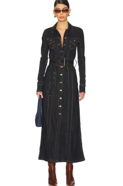 Women Jaded London Jackets & Coats>X-long Fitted Denim Jacket