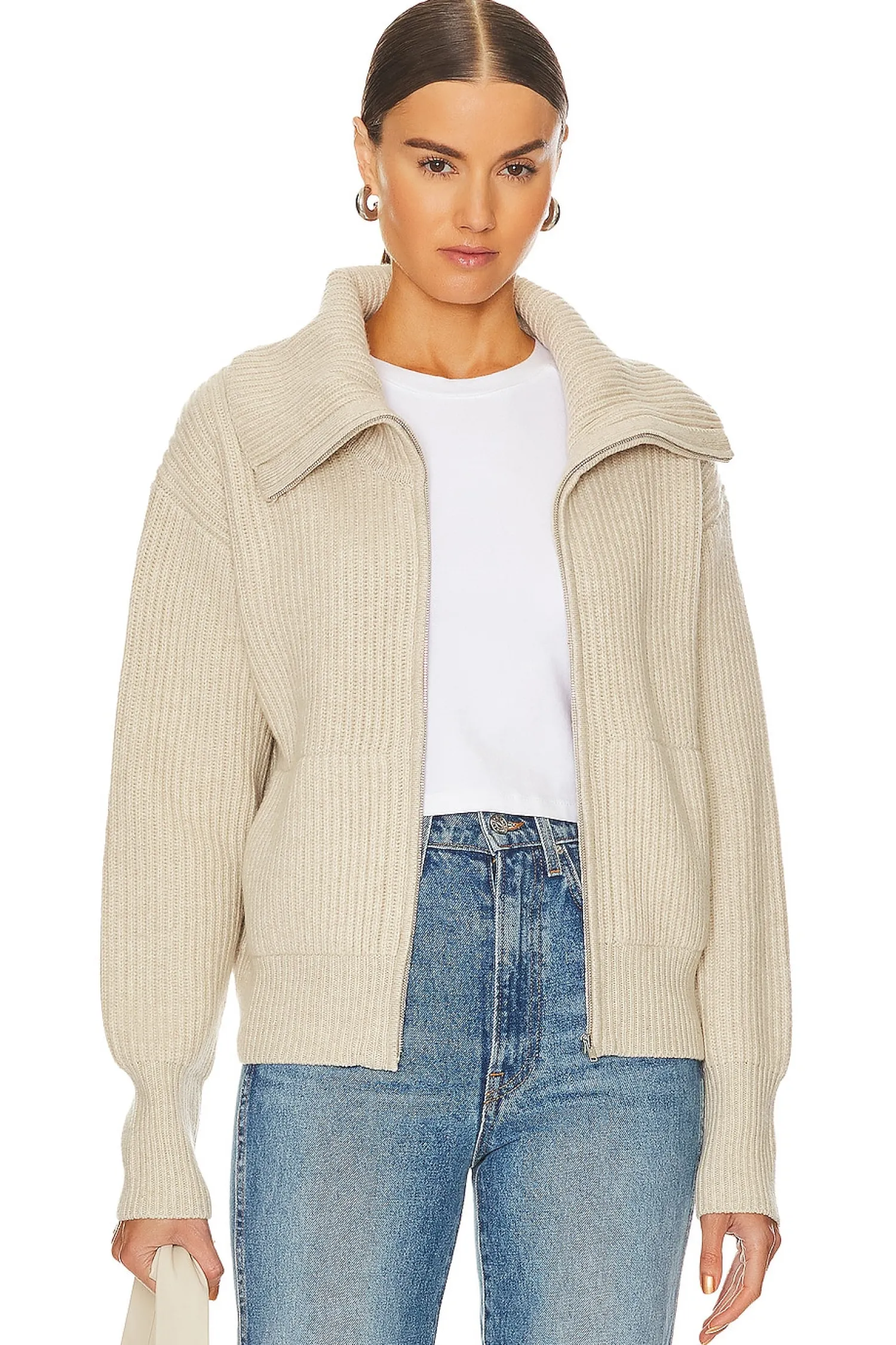 Women White + Warren Jackets & Coats>Zip Up Jacket