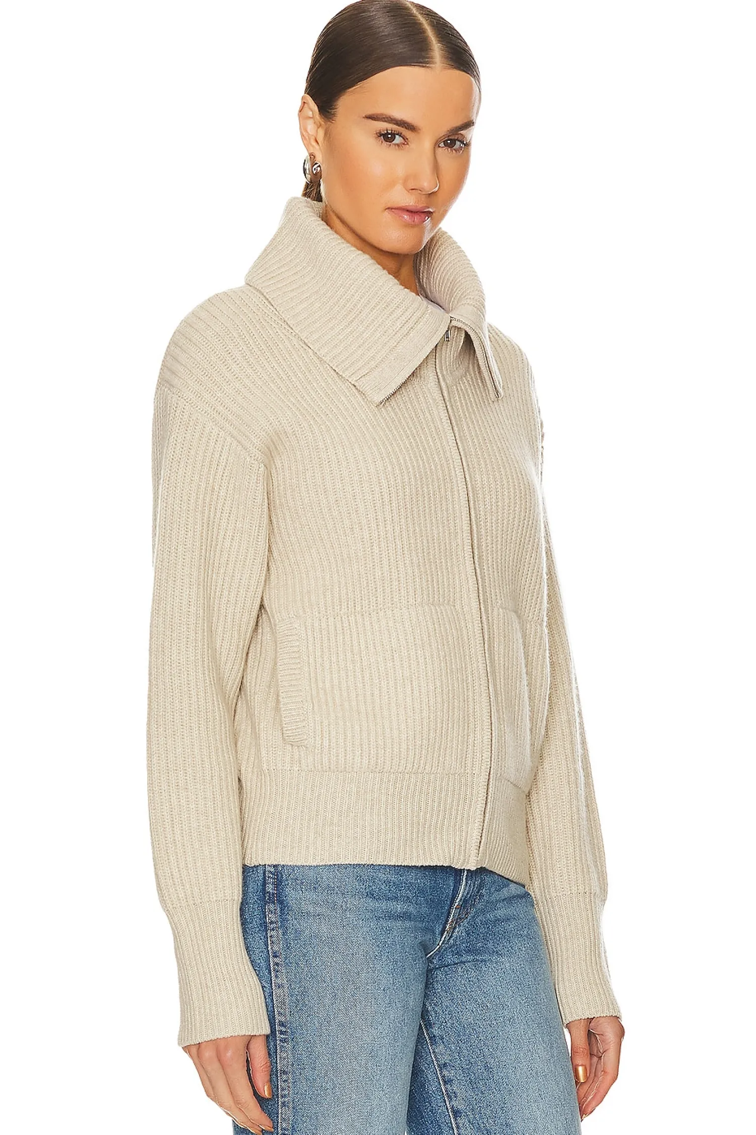 Women White + Warren Jackets & Coats>Zip Up Jacket