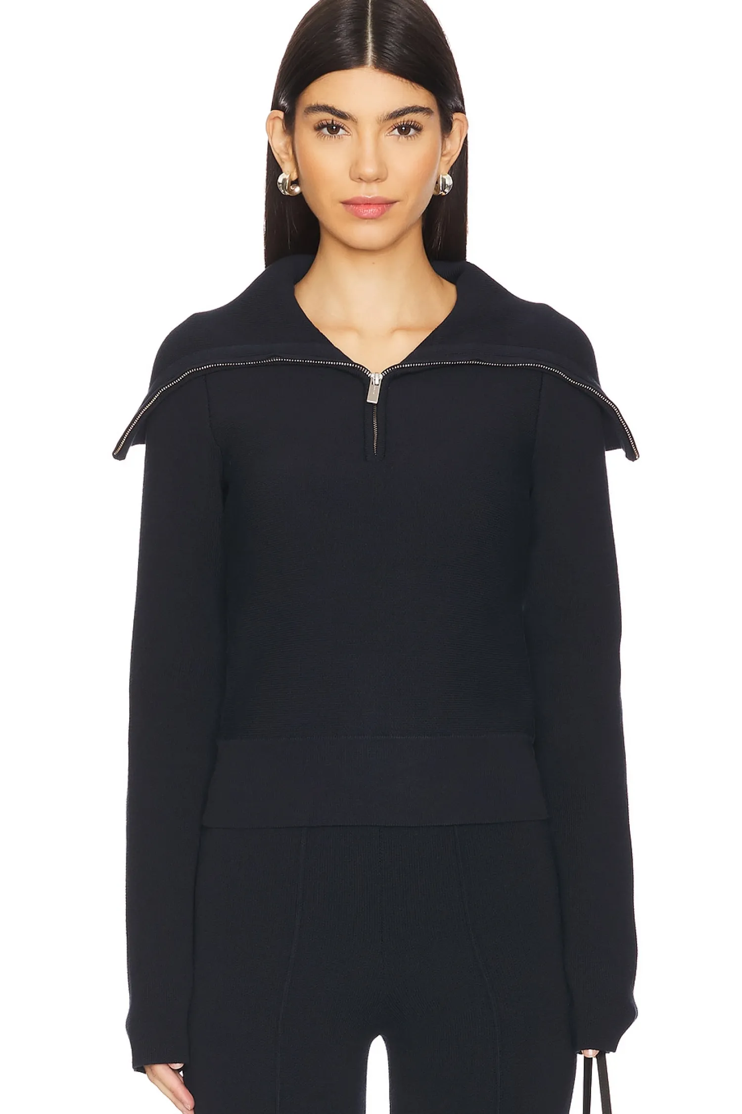 Women REMAIN Matching Sets>Zipped Collar Sweater
