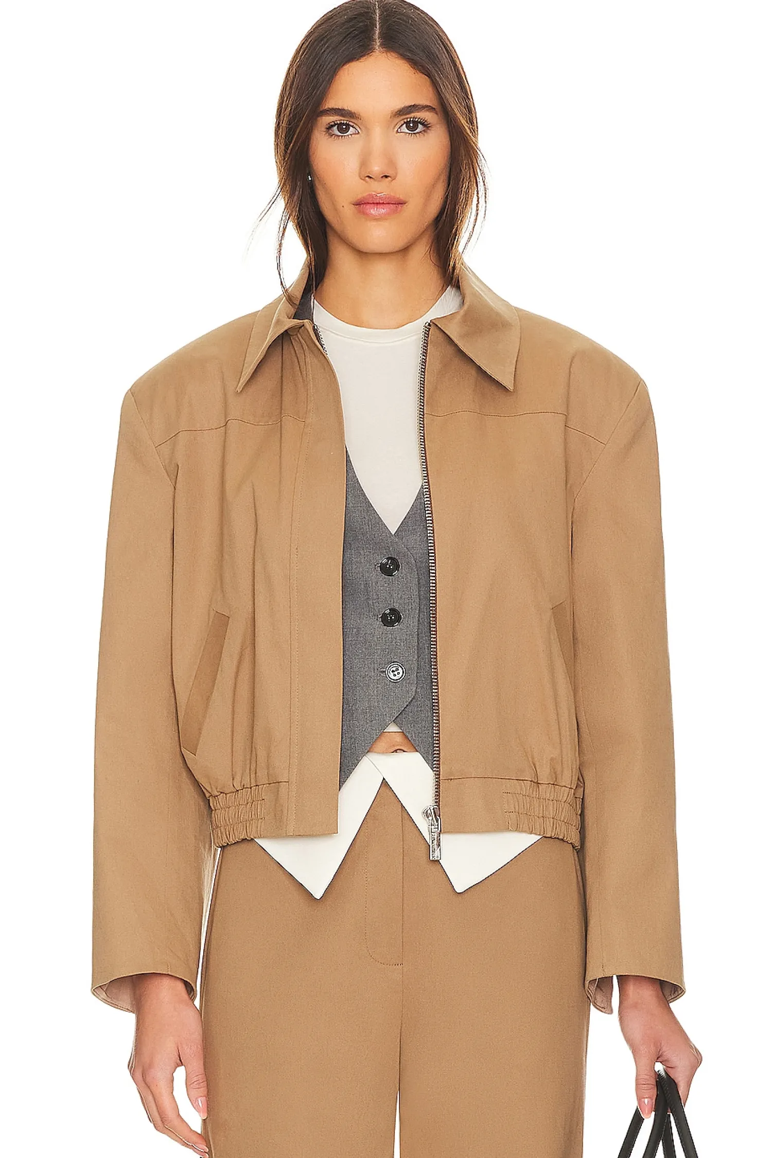 Women SELMACILEK Jackets & Coats>Zipper Detailed Canvas Jacket