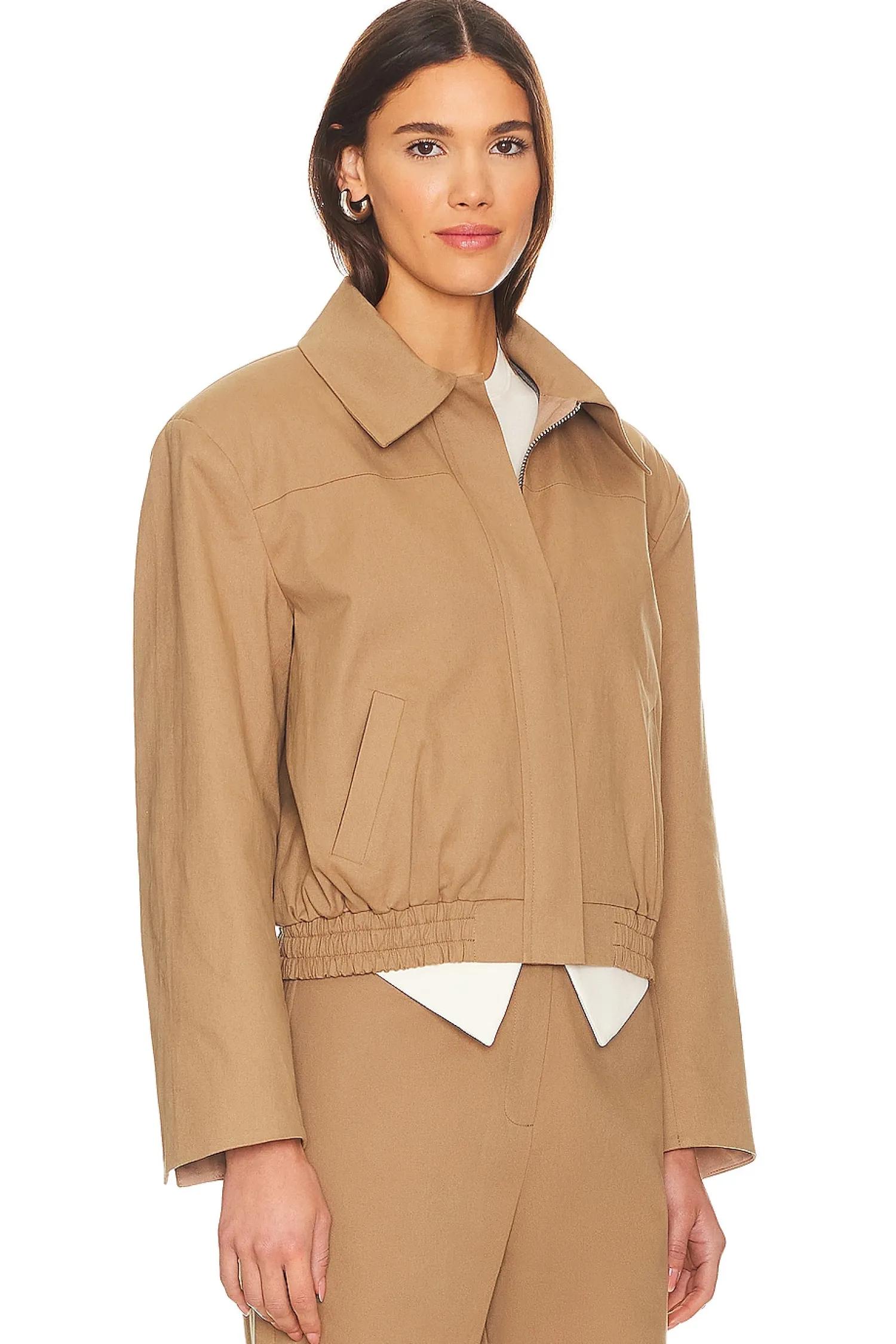 Women SELMACILEK Jackets & Coats>Zipper Detailed Canvas Jacket